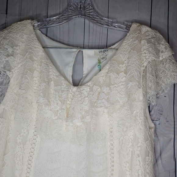 Umgee Elegant Lace Mini Dress in Cream NWT - Picture 2 of 15